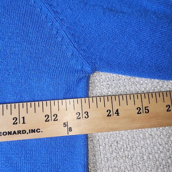Vintage 100% Cashmere Blue Button Up Sweater by Tina Best Quality Scotland XL - Picture 6 of 11